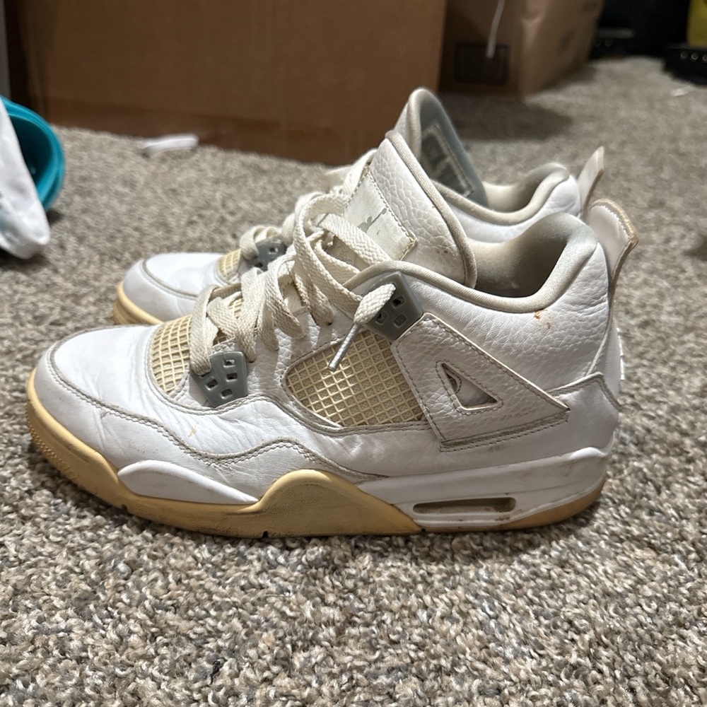 Jordan Kids White and Cream Sneakers